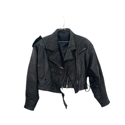 90s cropped leather jacket
