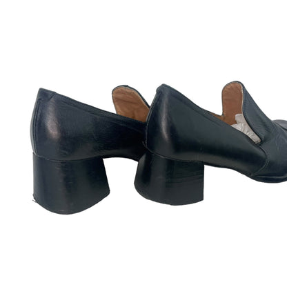 90s square toe leather loafers