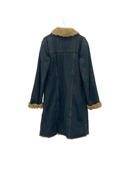 Y2K navy blue denim coat