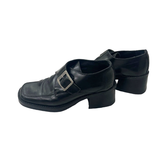 90s buckled leather loafers