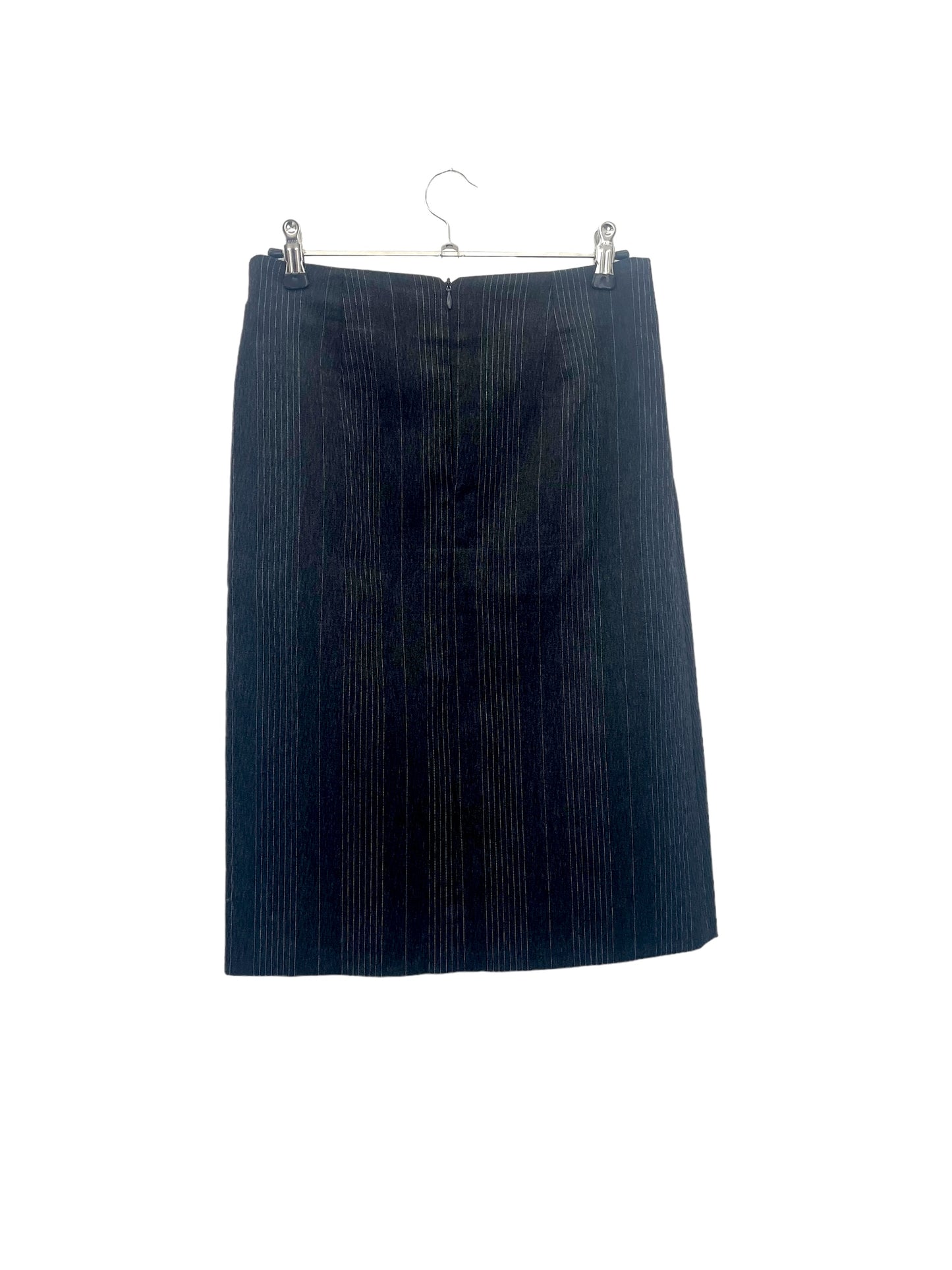 Y2K pin striped midi skirt