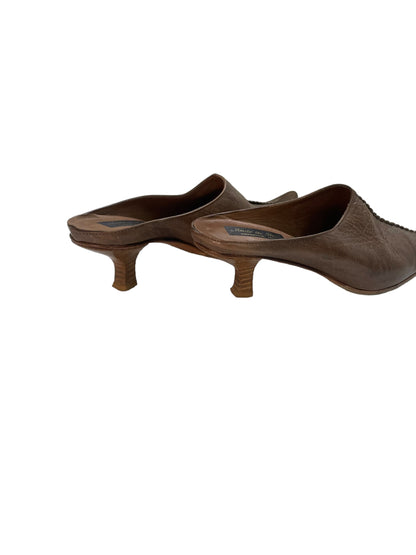 Y2K pointed leather mules