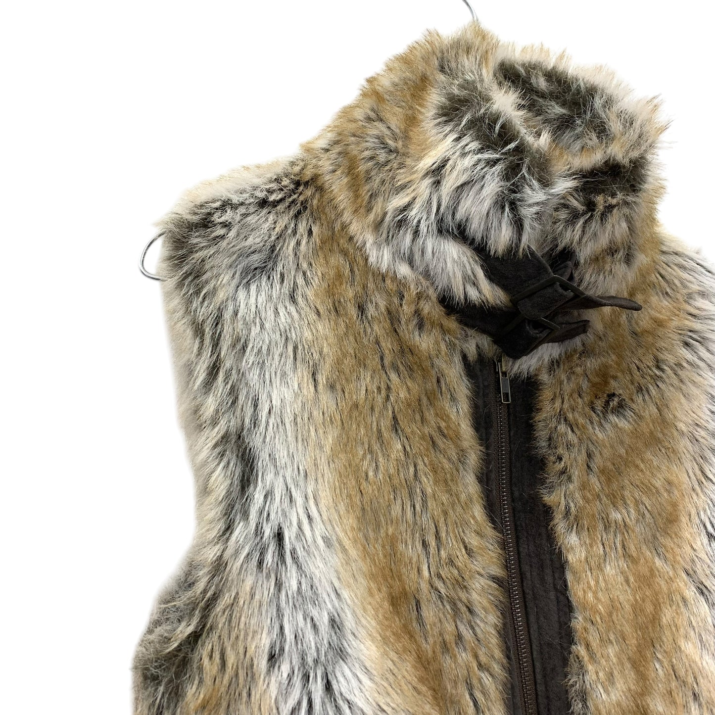 Y2K faux fur / leather vest