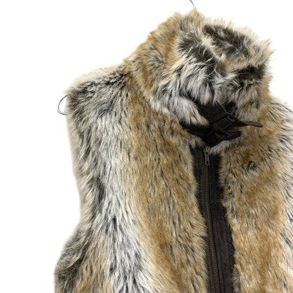 Y2K faux fur / leather vest