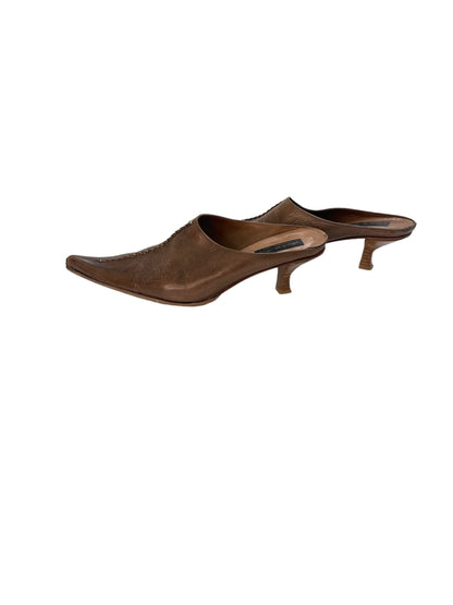 Y2K pointed leather mules