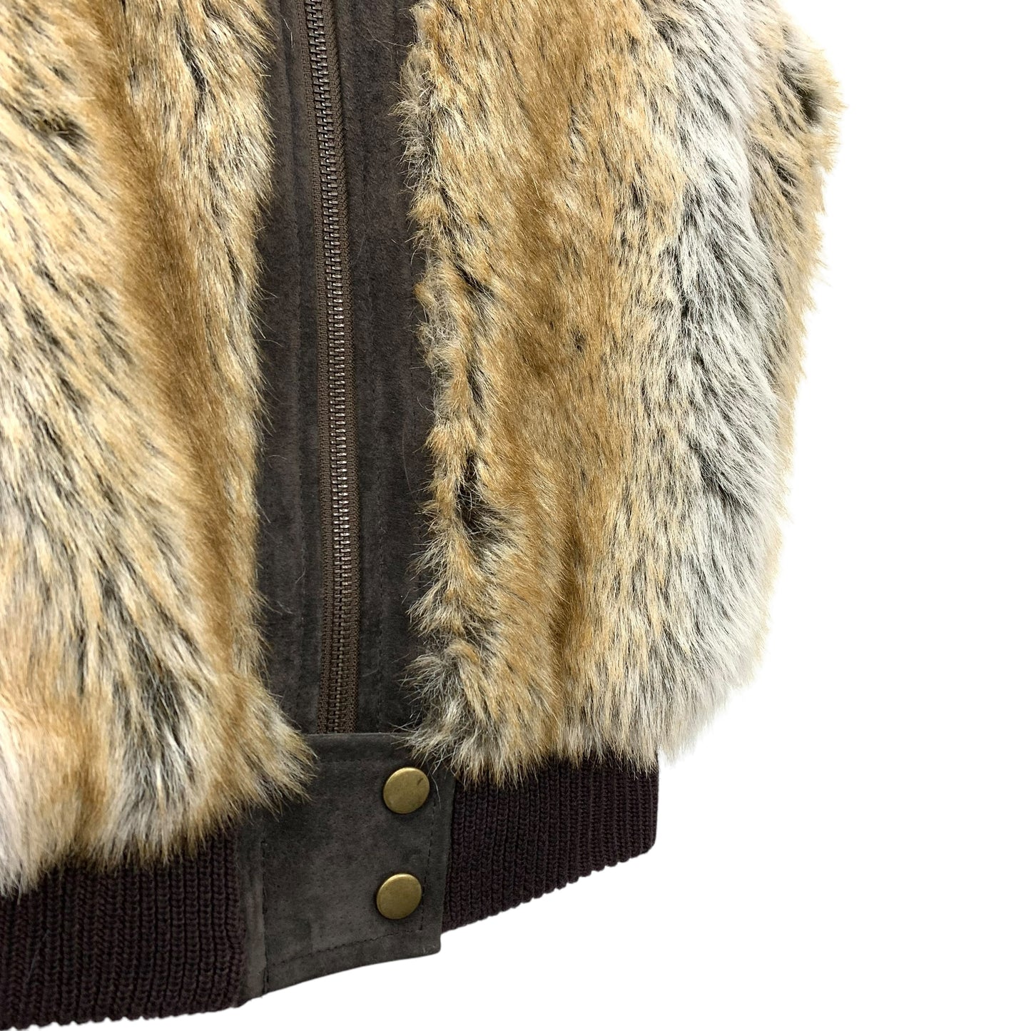 Y2K faux fur / leather vest