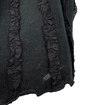 Strappy lace wool bustier