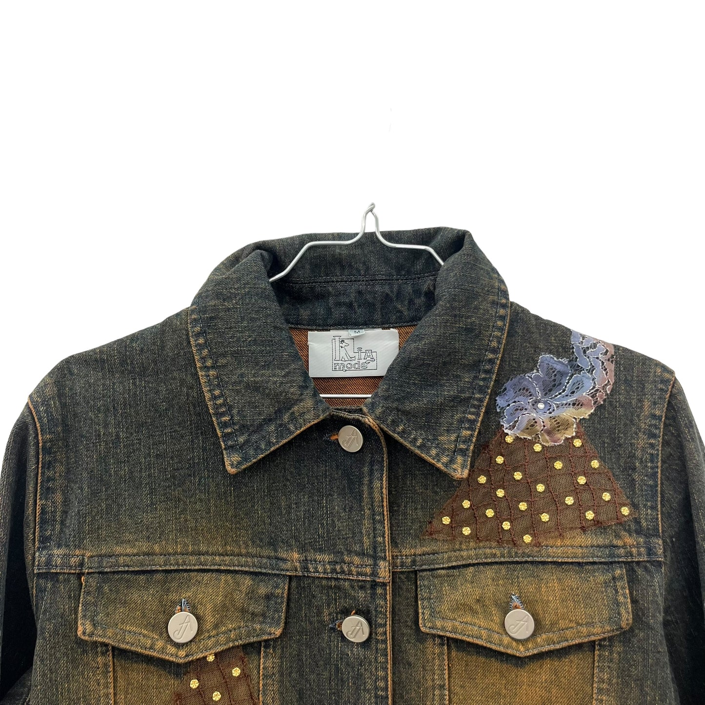 Y2K washed denim jacket