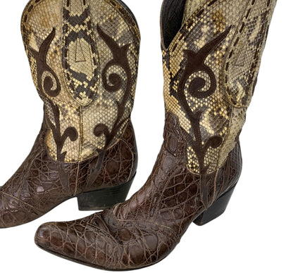 Y2K snakeskin cowboy boots