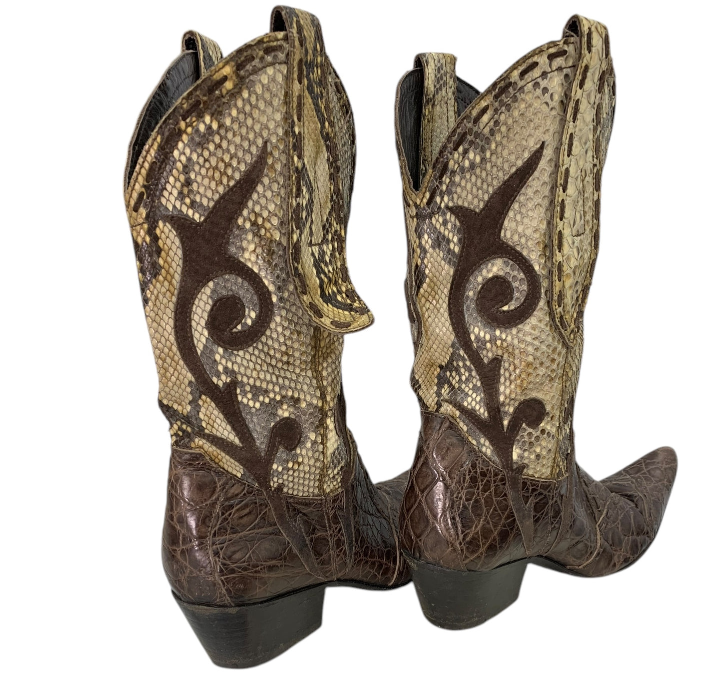 Y2K snakeskin cowboy boots