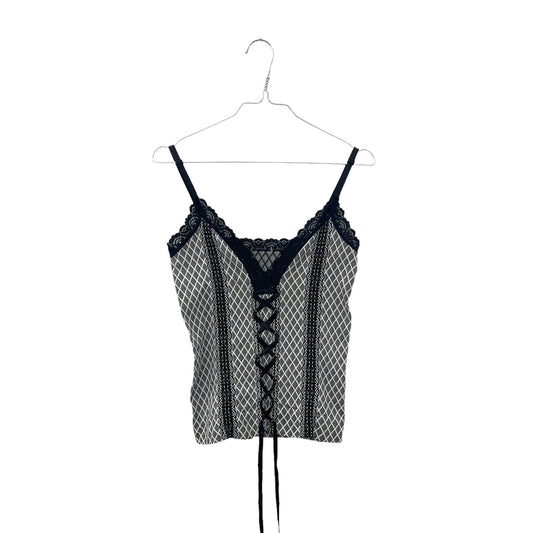 90s black and white bustier top