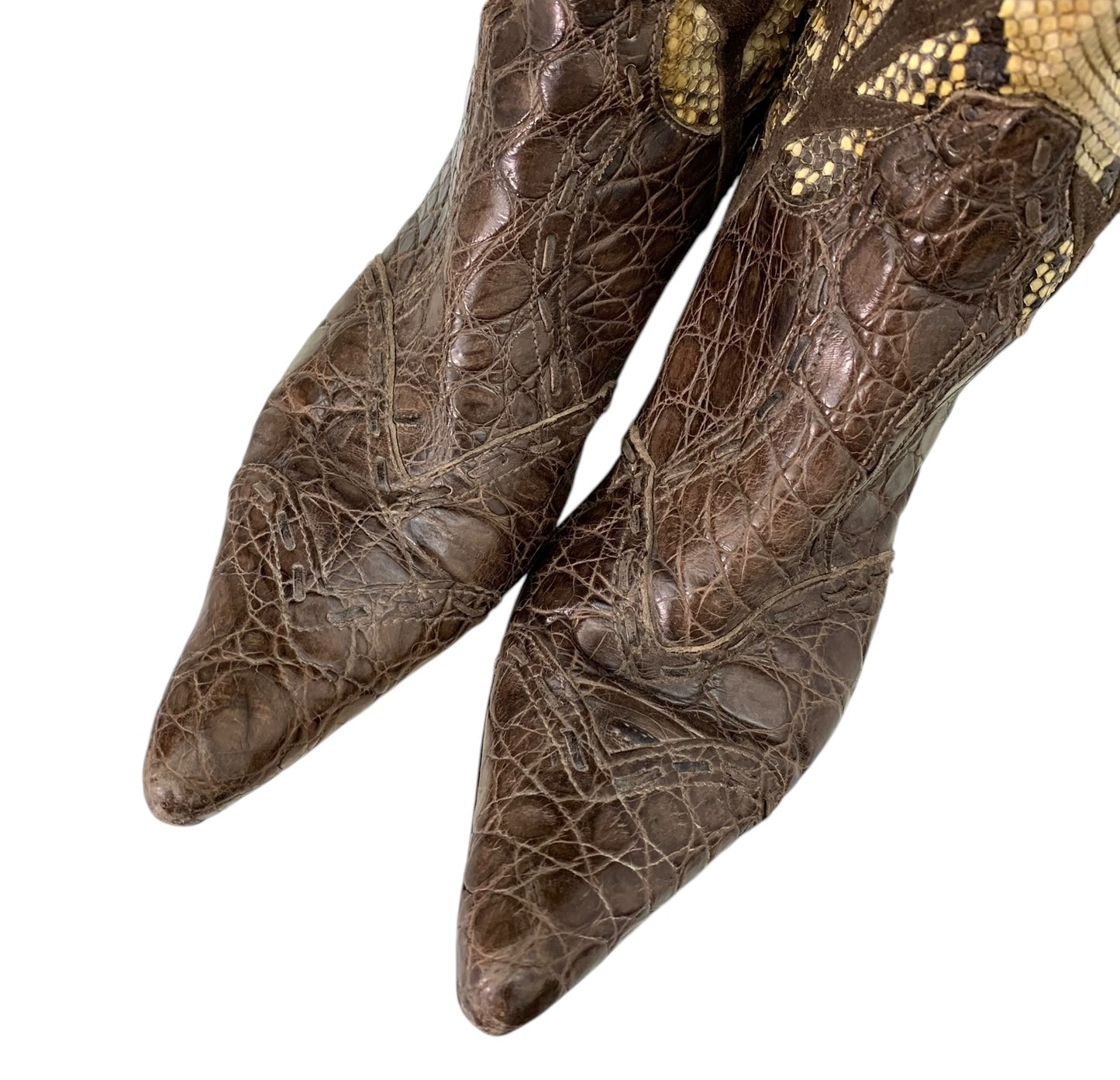 Y2K snakeskin cowboy boots