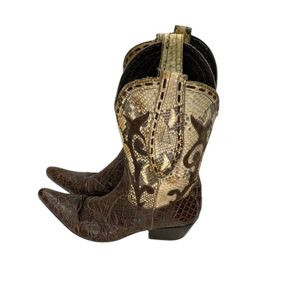 Y2K snakeskin cowboy boots