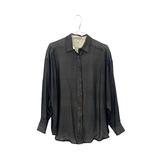 90s layered silk button up shirt