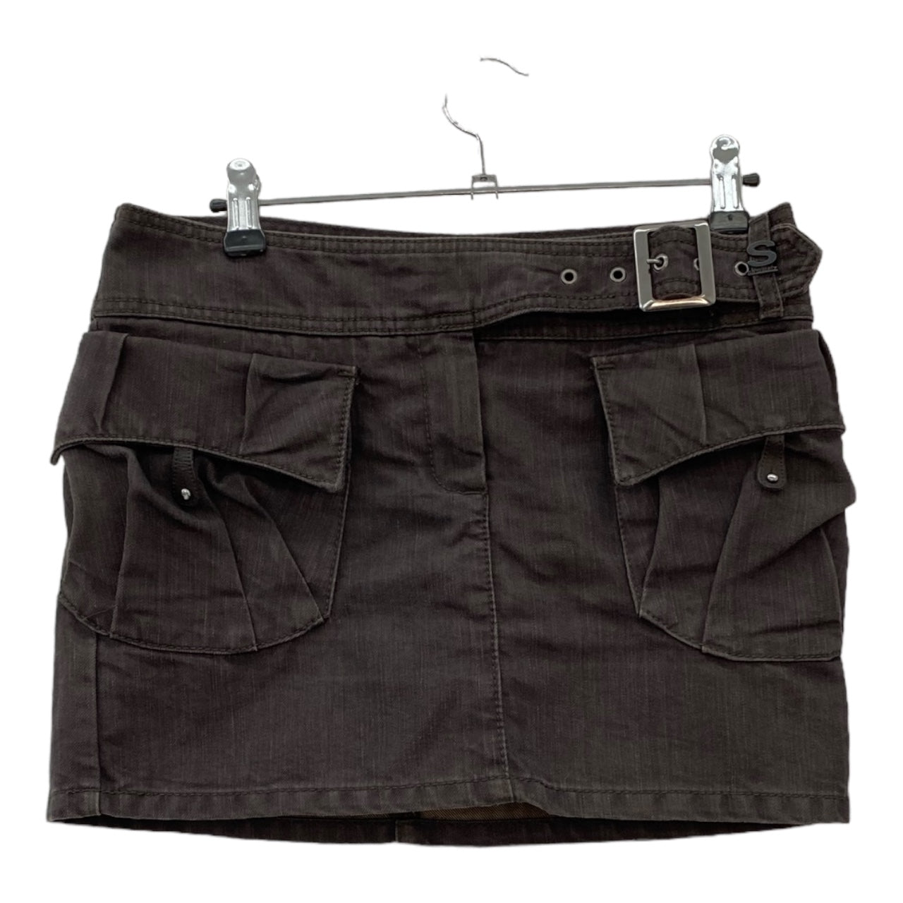 Y2K buckled cargo mini skirt