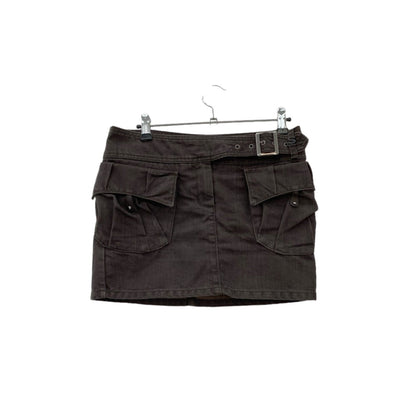 Y2K buckled cargo mini skirt