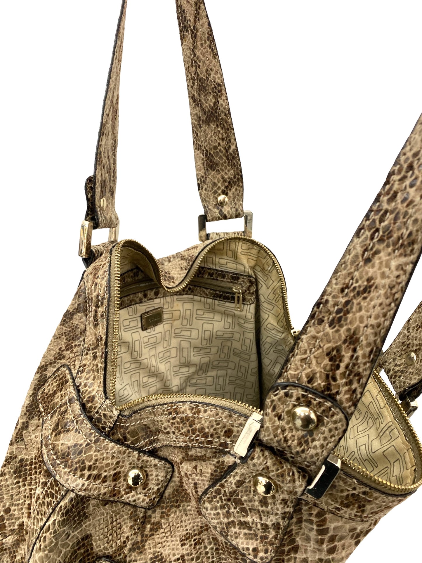 Y2K Guess snakeskin shopper