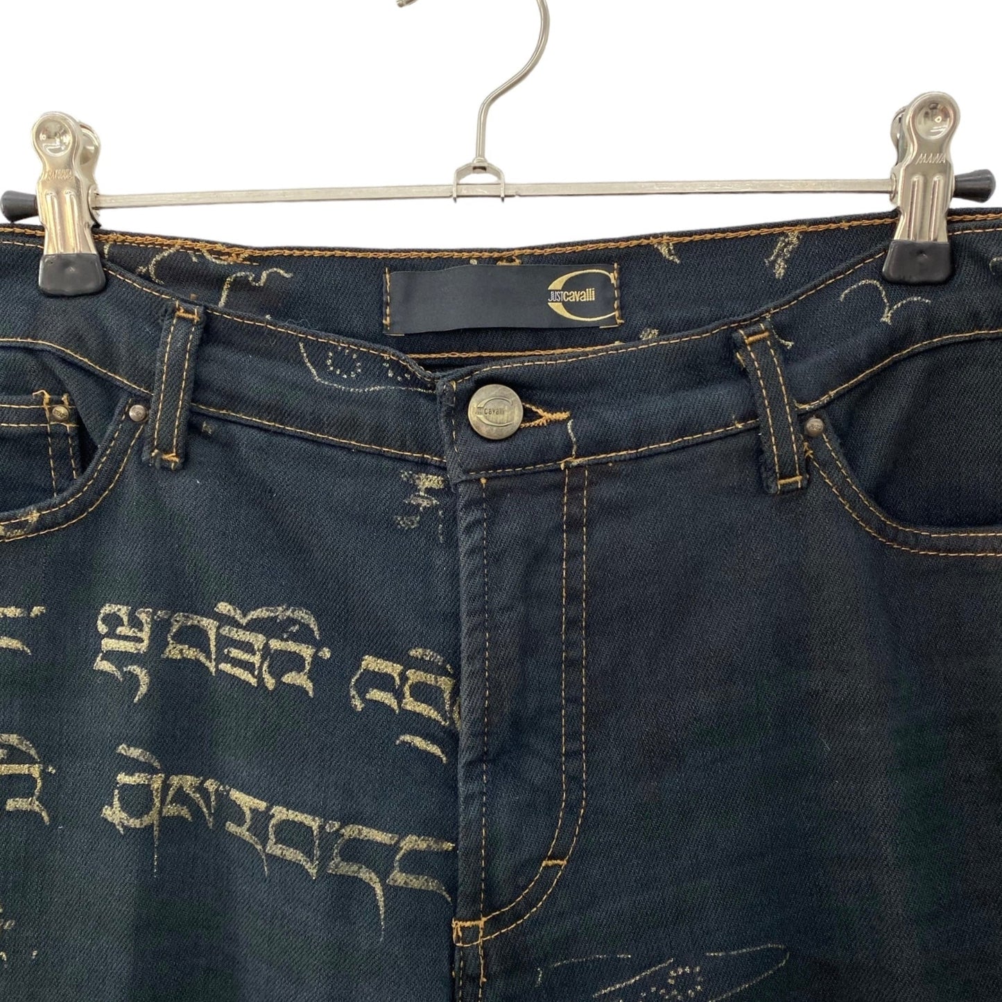 Y2K Just Cavalli lettering jeans