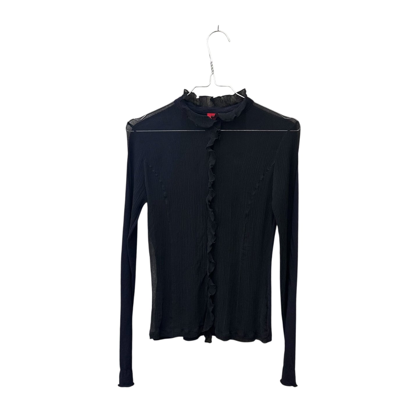 Hugo Boss ruffled sheer blouse