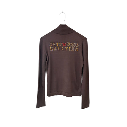 JPG zip-up rhinestone cardigan