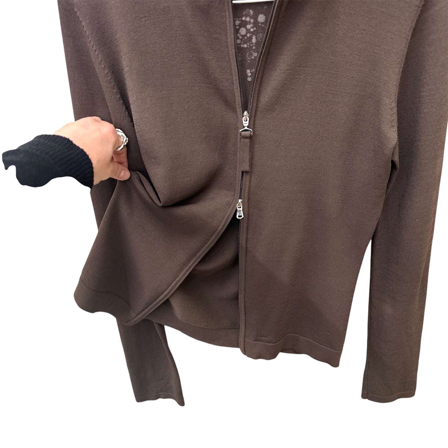 JPG zip-up rhinestone cardigan