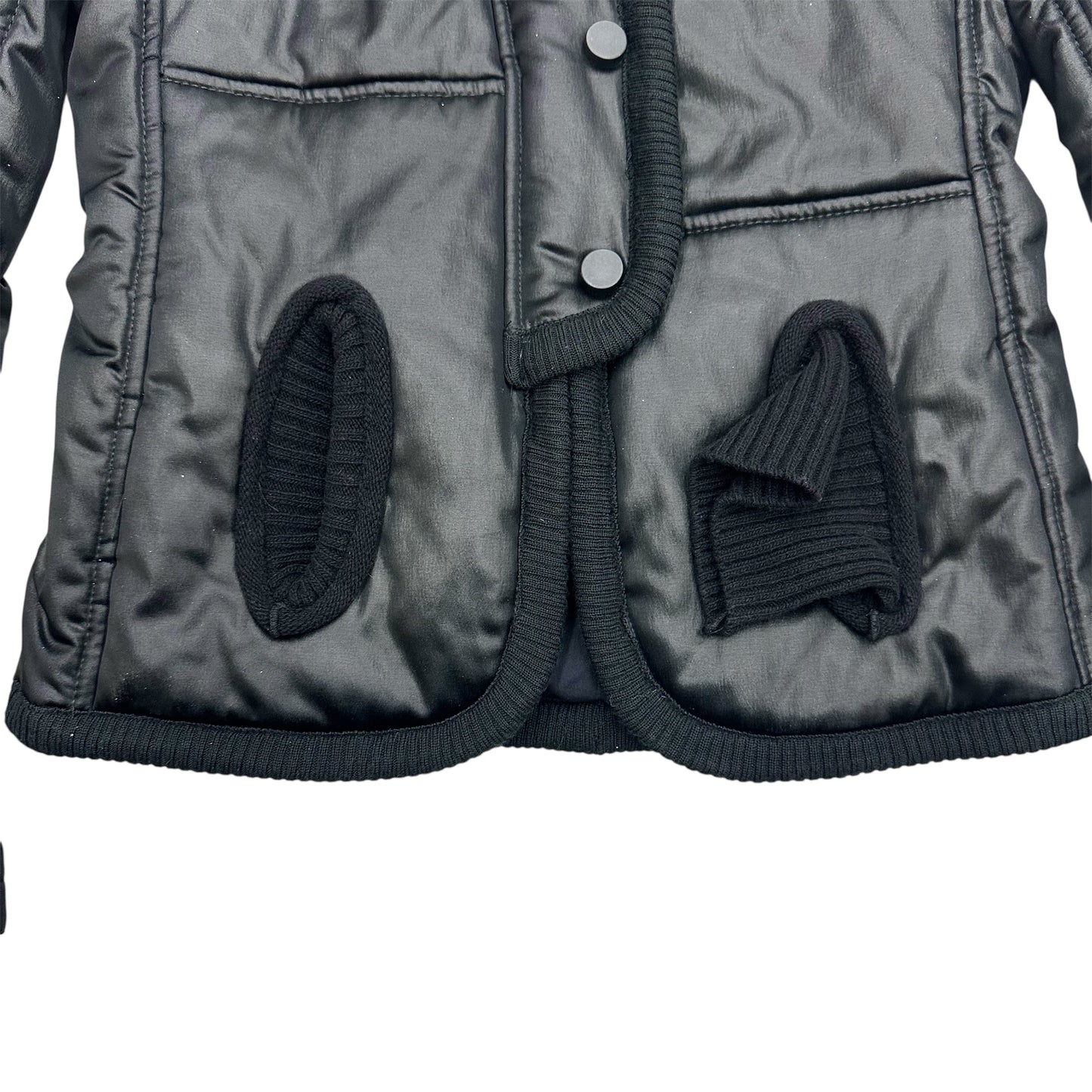 High-neck cropped puffer jacket