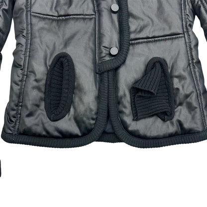 High-neck cropped puffer jacket