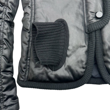 High-neck cropped puffer jacket