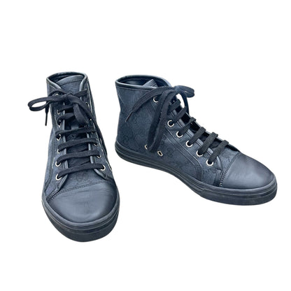 Gucci monogram high top sneakers