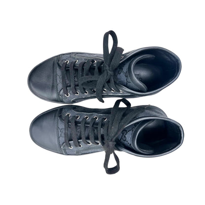 Gucci monogram high top sneakers