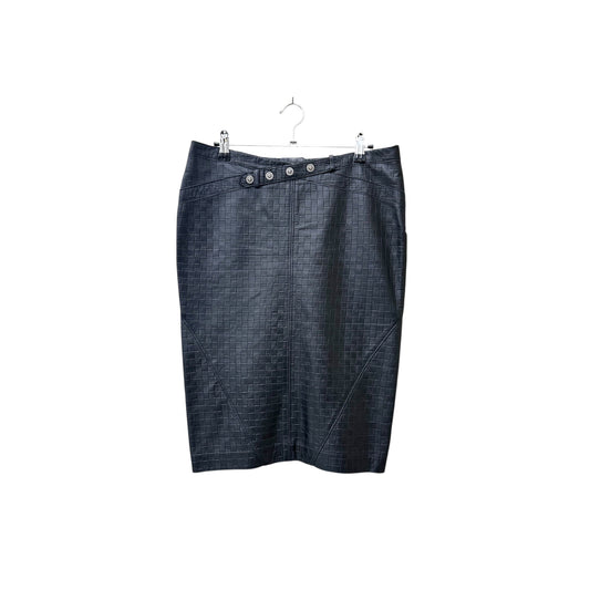 Versace leather midi skirt