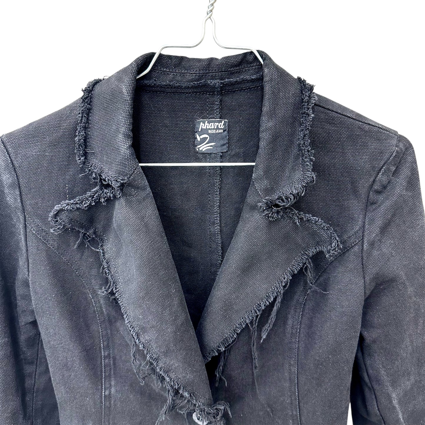 Distressed tailored blazer jacket