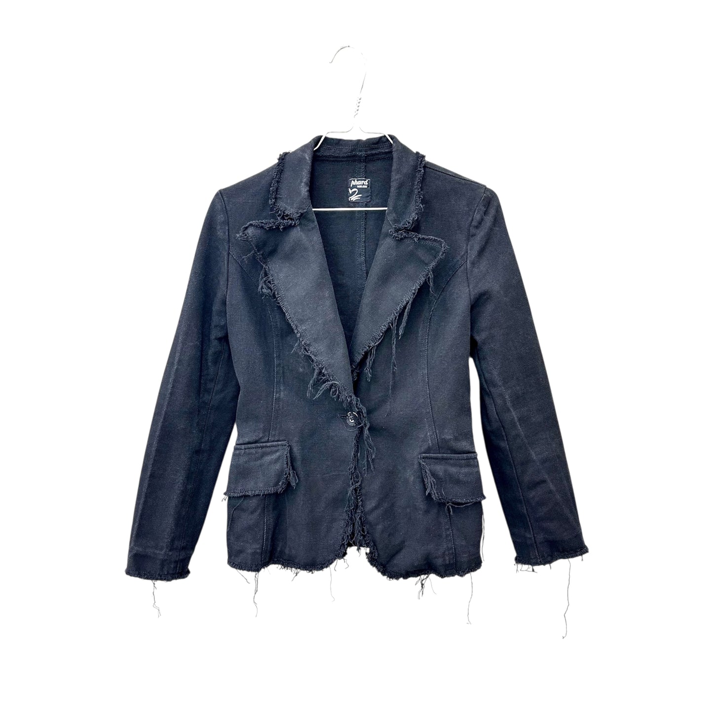 Distressed tailored blazer jacket