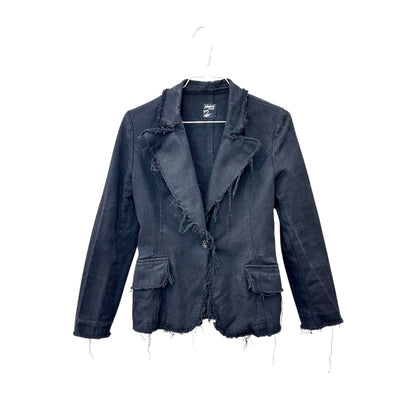 Distressed tailored blazer jacket