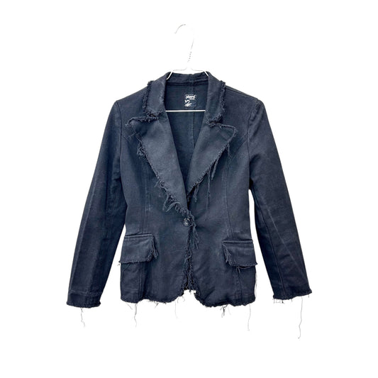 Distressed tailored blazer jacket