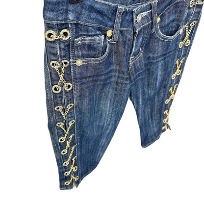 Just Cavalli capri jeans with chains