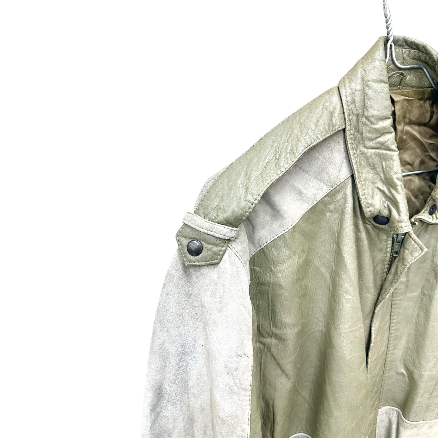 Suede leather bomber jacket