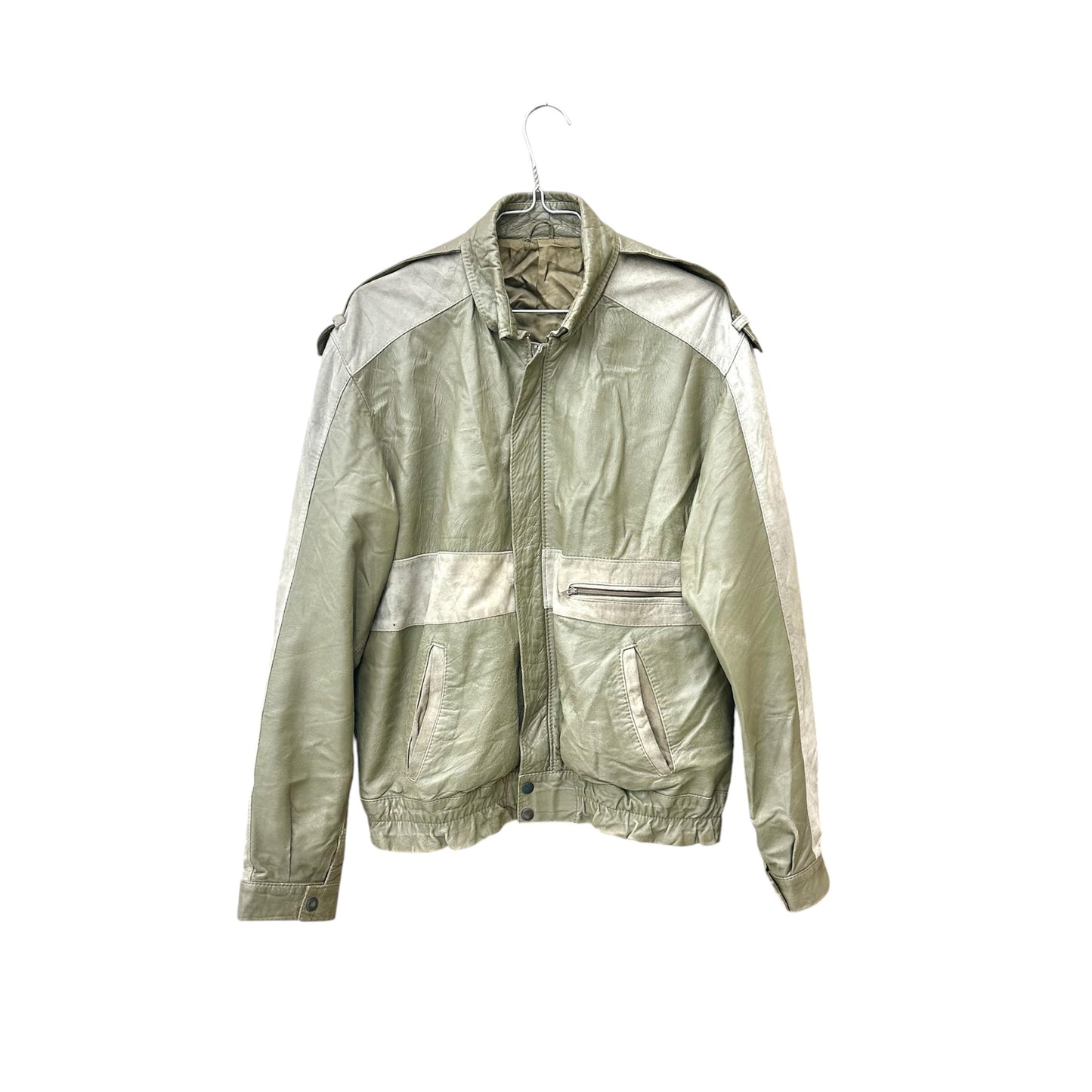 Suede leather bomber jacket