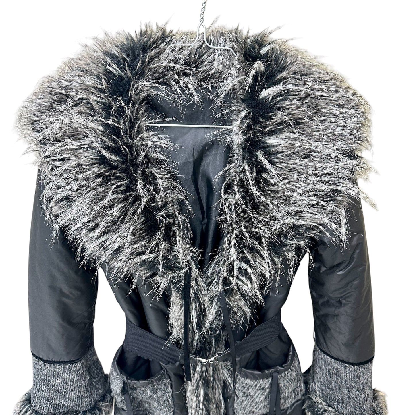 Faux fur collar puffer coat