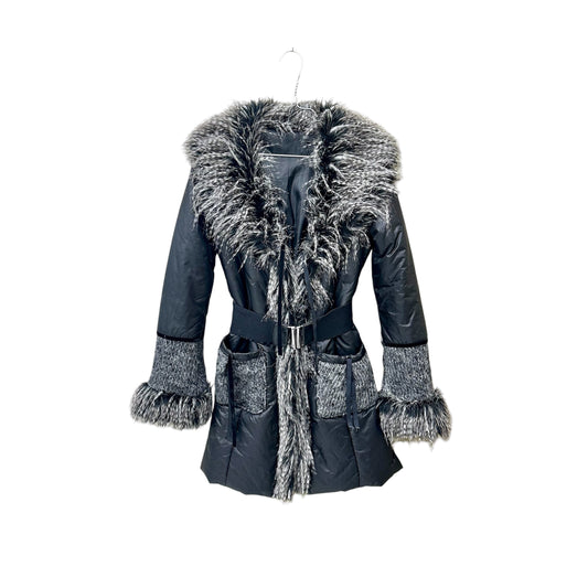 Faux fur collar puffer coat