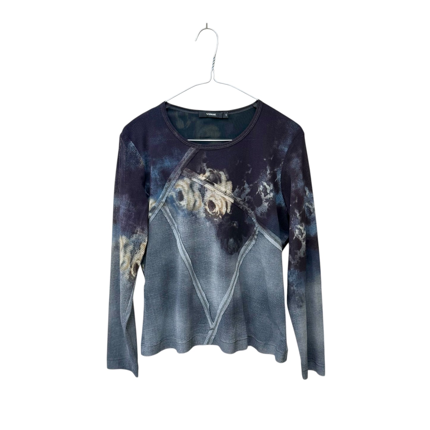 Abstract graphic mesh longsleeve