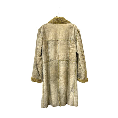 Men's faded shearling coat
