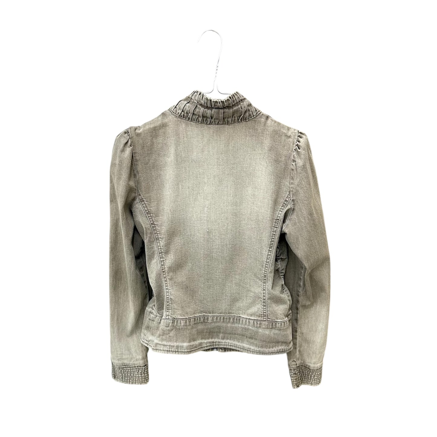 Faded ruched zip up jacket