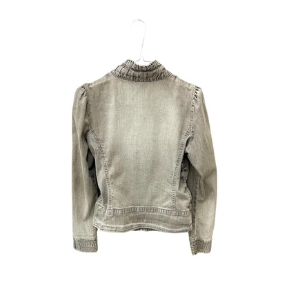 Faded ruched zip up jacket