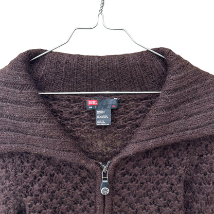 Diesel mohair zip-up cardigan