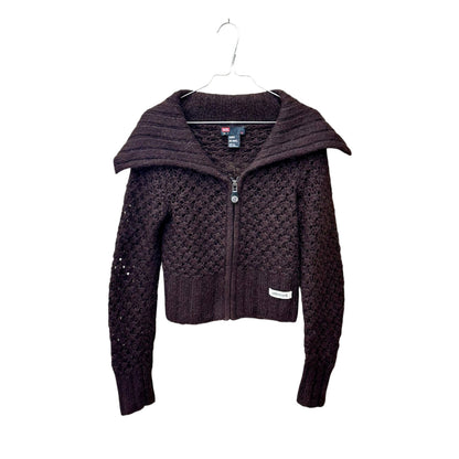 Diesel mohair zip-up cardigan