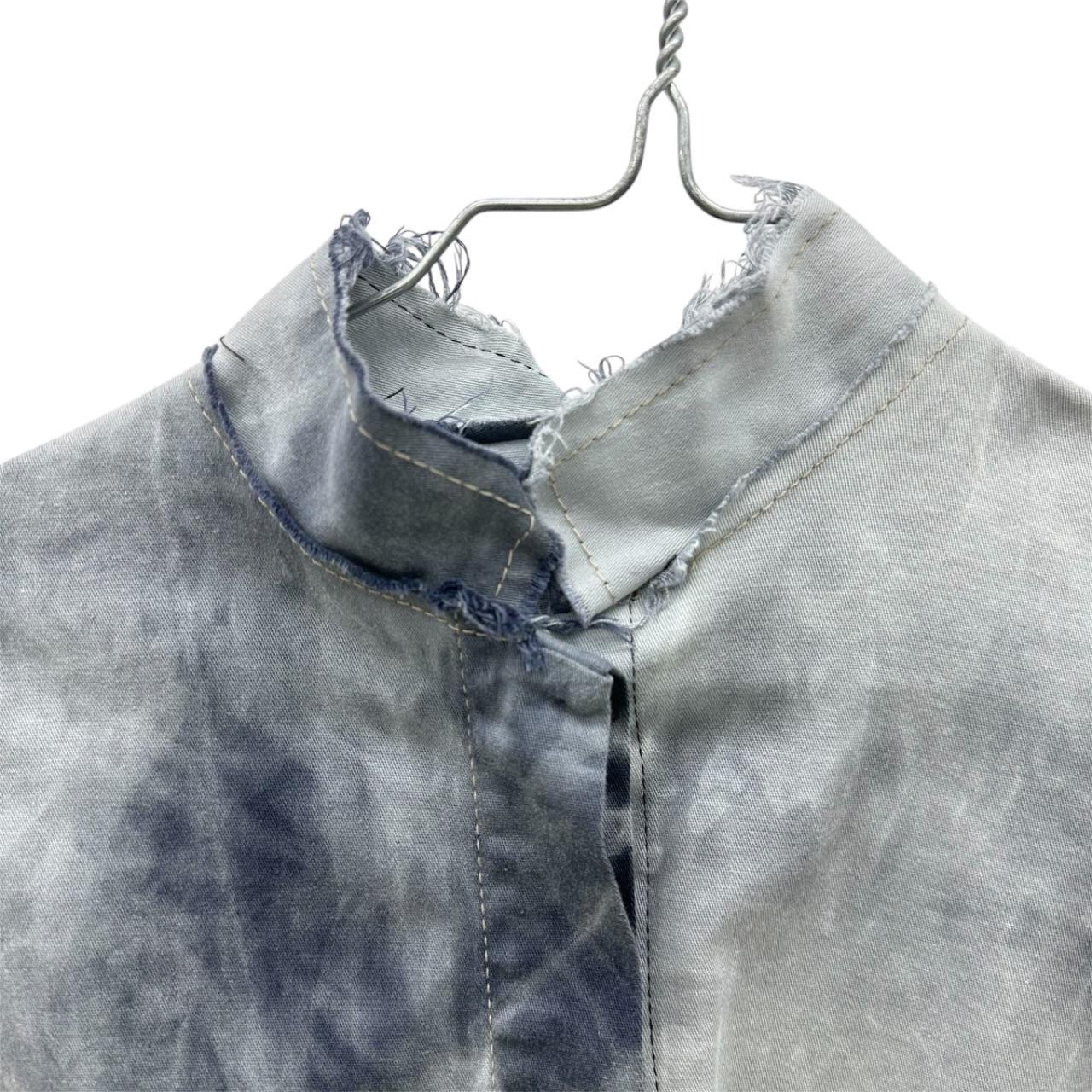 Tie-dye blouse with puff sleeves