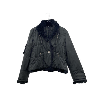 Cropped puffer fur jacket
