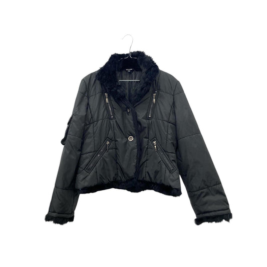 Cropped puffer fur jacket