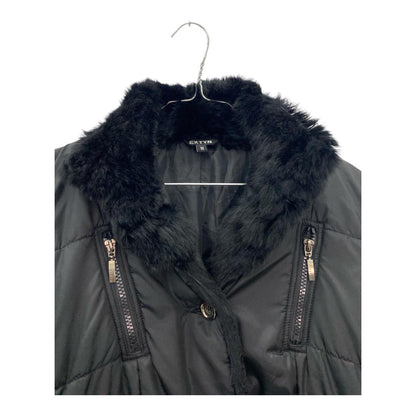 Cropped puffer fur jacket